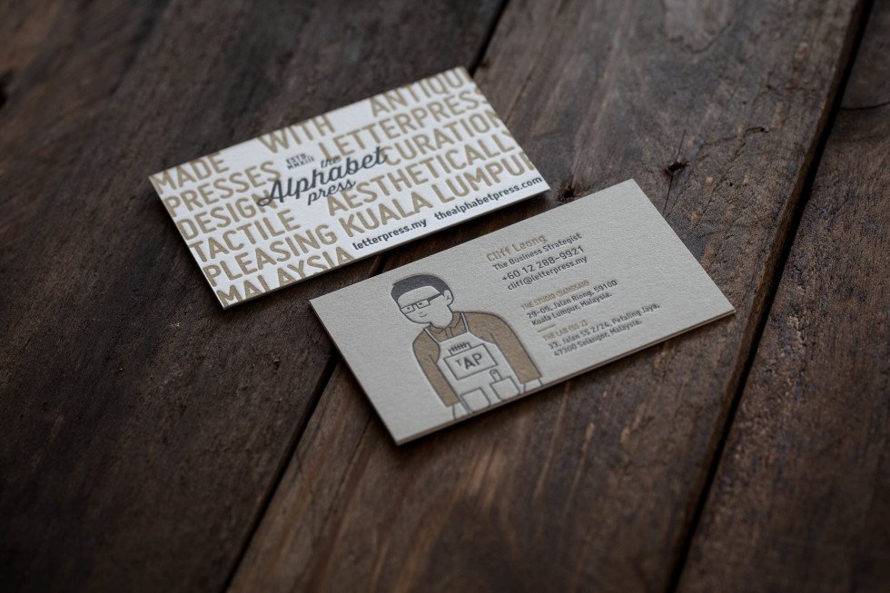 Unique Letterpress Business Card - The Alphabet Press 4