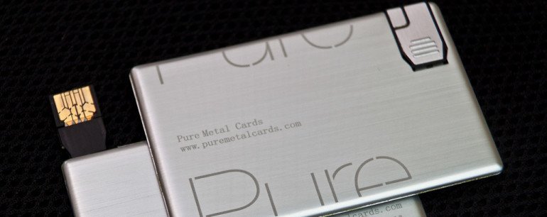Unique USB Metal Business Card - Pure