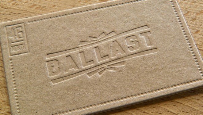 Cool Letterpress Business Card - Ballast - Blind Press