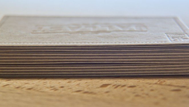 Cool Letterpress Business Card - Ballast - Side
