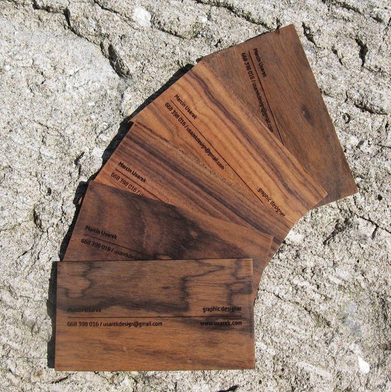 Unique Wooden Business Cards - Marcin Usarek