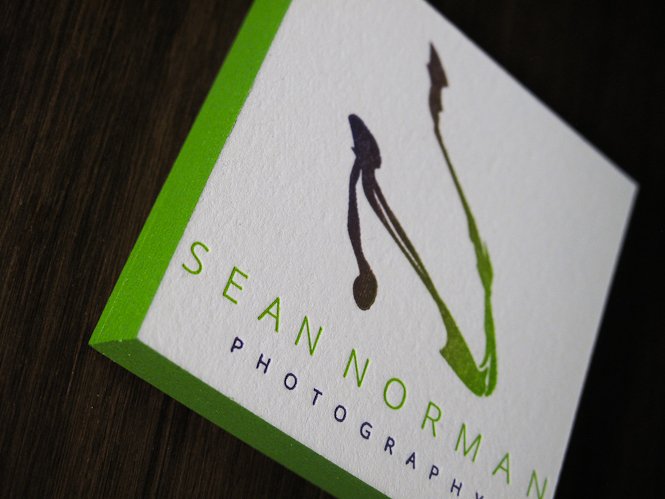 A Square Letterpress Business Card - Sean Norman 3