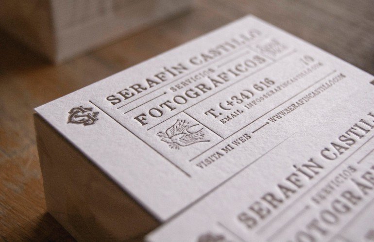 Amazing Letterpress Business Cards - Serafin Castillo 4
