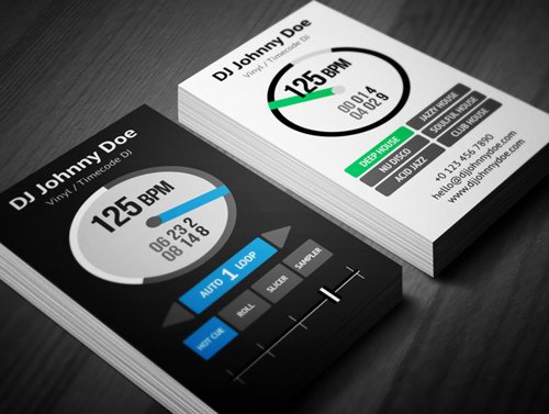 Custom DJ Business Card Template 2