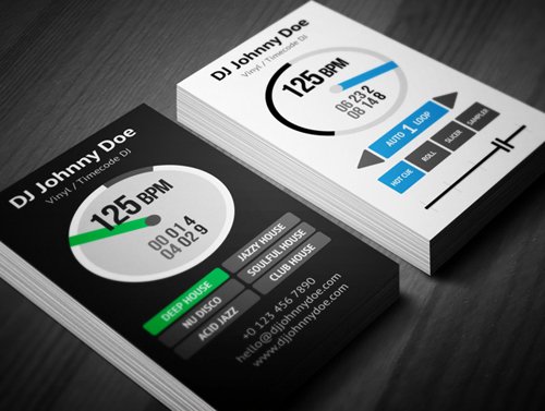 Custom DJ Business Card Template