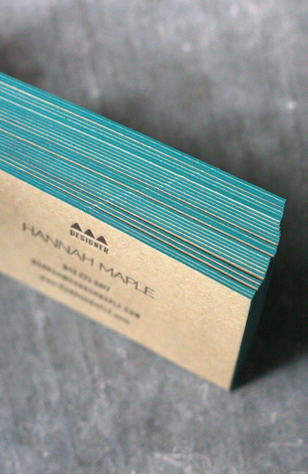 Duplexed & Edge Painted Business Cards - Hannah Maple Studio 2