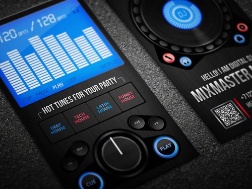 Mixmaster Business Card Template for a DJ 2
