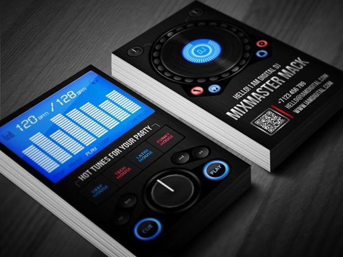 Mixmaster Business Card Template for a DJ