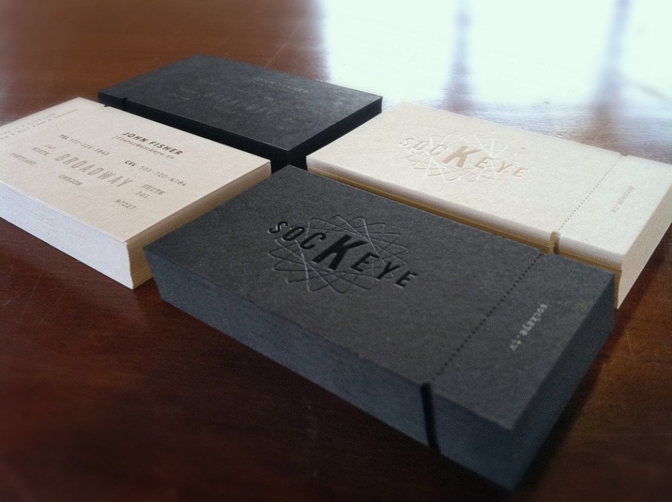 Unique Die Cut Letterpress Business - Sockeye