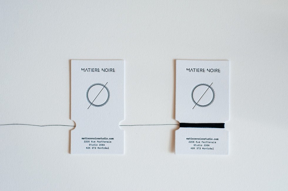 Beautiful Die-Cut Business Cards - Matiere Noire