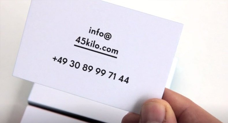 Cool Edge-Painted Business Cards - 45 Kilo 3