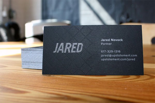Cool Black Letterpress Business Card - Upstatement 3