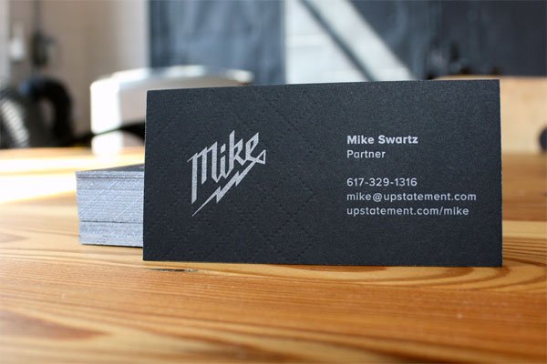 Cool Black Letterpress Business Card - Upstatement 5