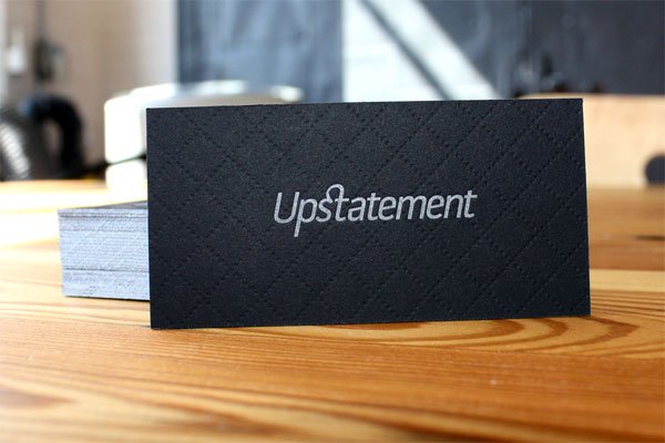 Cool Black Letterpress Business Card - Upstatement 6