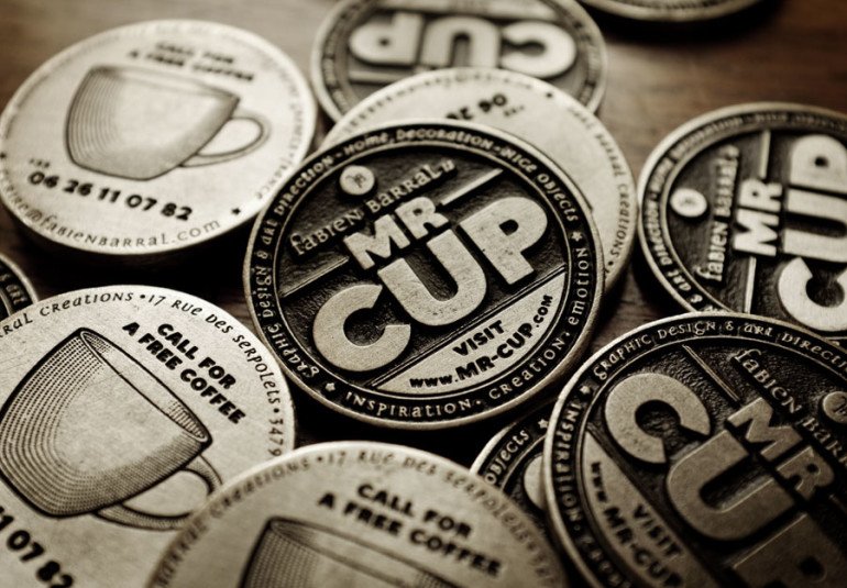 Cool Metal Coin Business Cards - Mr Cup 4