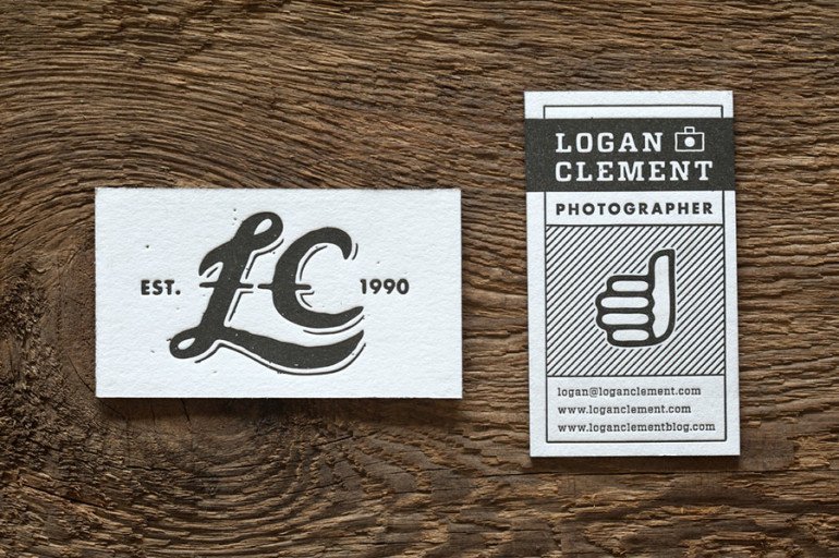 Creative Letterpress Business Card - Logan Clement