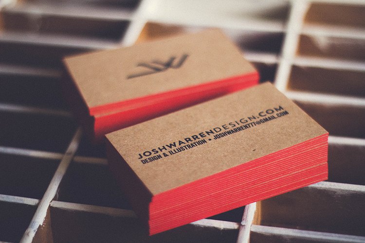 Edge Painted Business Cards - Josh Warren