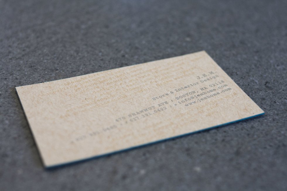 Letterpress Business Cards - Jem 3