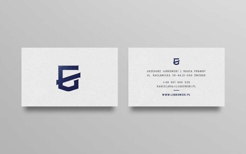 Minimalistic Foil Printed Business Cards - Lubkowski