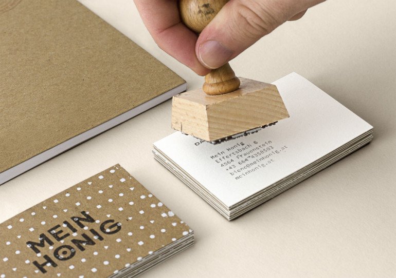 Stamped Business Cards - Mein Honig - Stamping