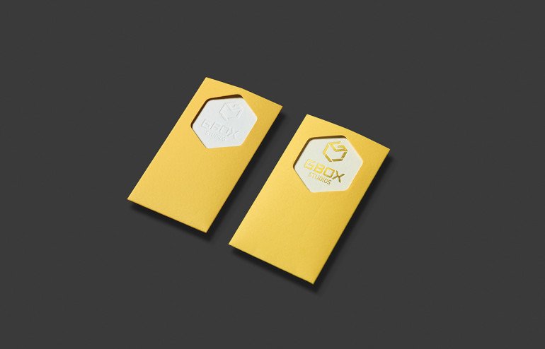 Unique Letterpress Business Cards - Gbox