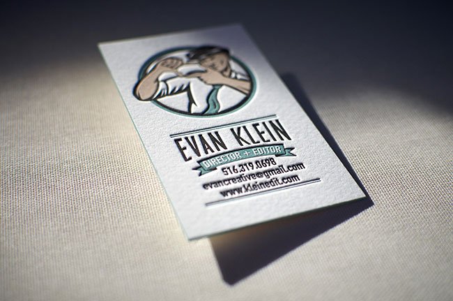 Vintage Letterpress Business Card - Evan Klein 3