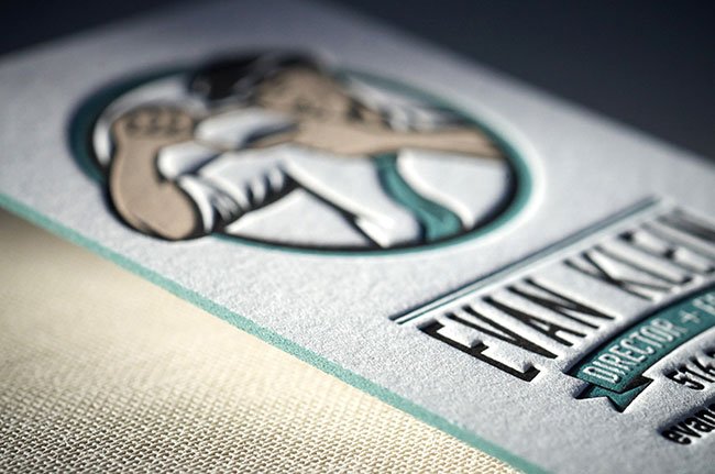 Vintage Letterpress Business Card - Evan Klein 4