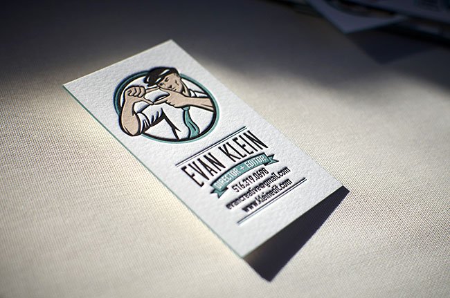 Vintage Letterpress Business Card - Evan Klein