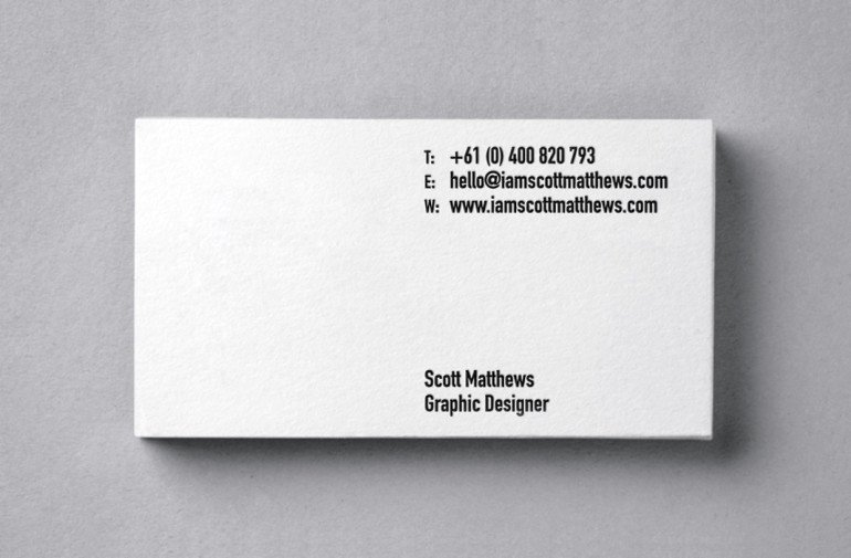 Creative Minimalistic Business Card - I am Scott Matthews 5