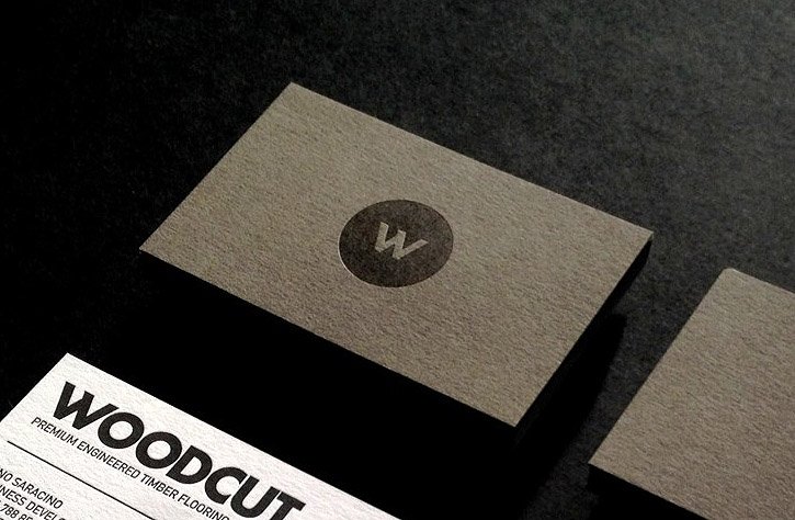 Unique Letterpress Business Card - Woodcut