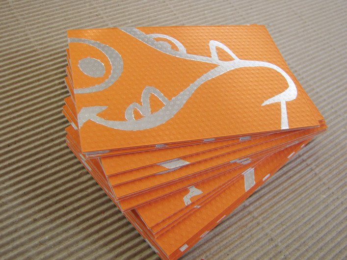Cool Duplexed Foil Printed Business Cards - Bad Fish Software 3