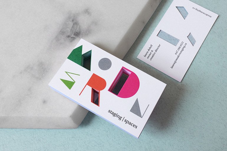 Die-Cut Business Cards - Modern Stages Modern Spaces 2