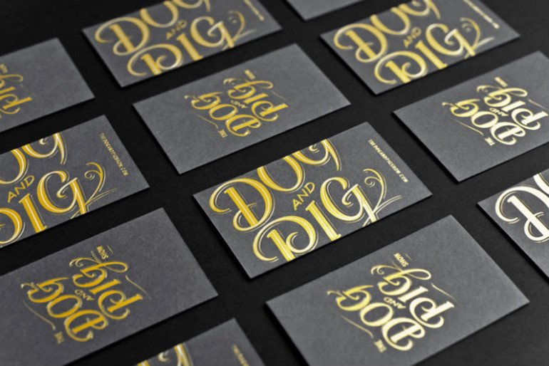 Letterpress Business Cards - The Dog and Pig Show 4