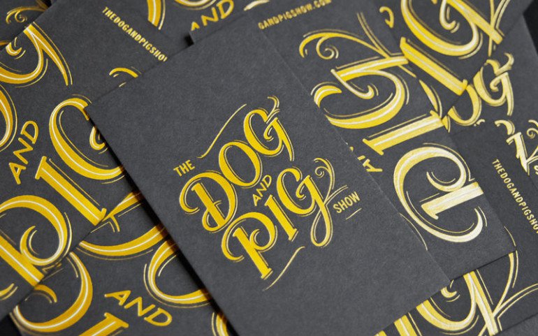 Letterpress Business Cards - The Dog and Pig Show