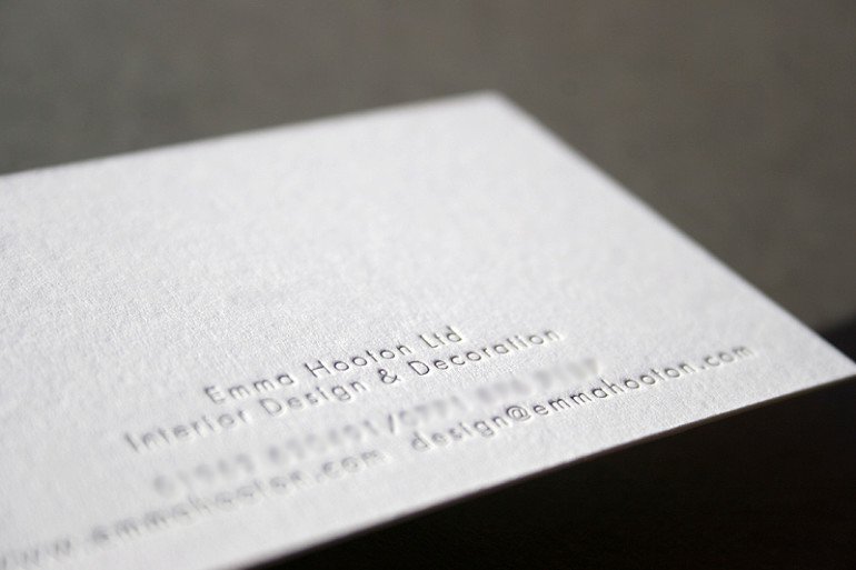 Unique Letterpress Business Cards - Emma Hooton 2