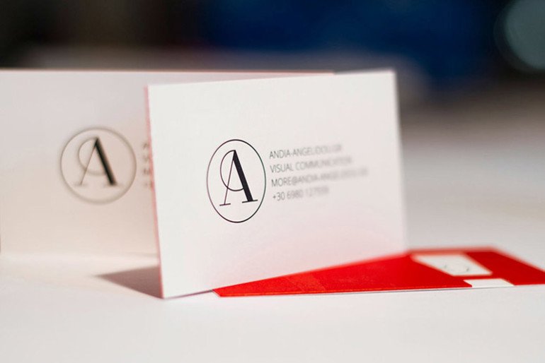 Unique Duplexed Business Cards - Andia Angelidou 3
