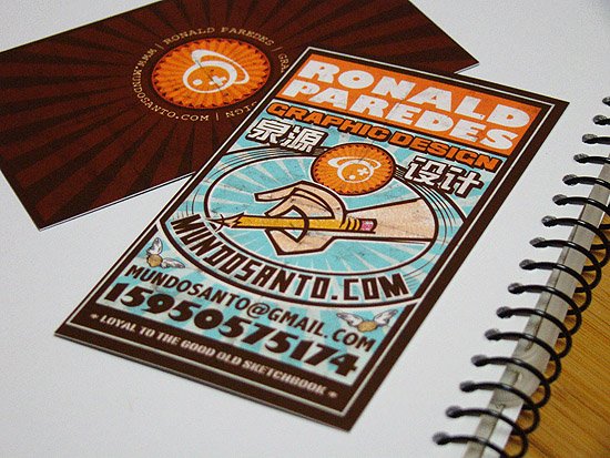 Business Card of Graphic Designer Ronald Paredes