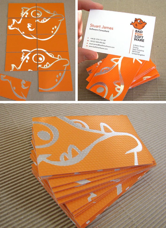 Cool Illustrated Business Cad - Bad Fish Software