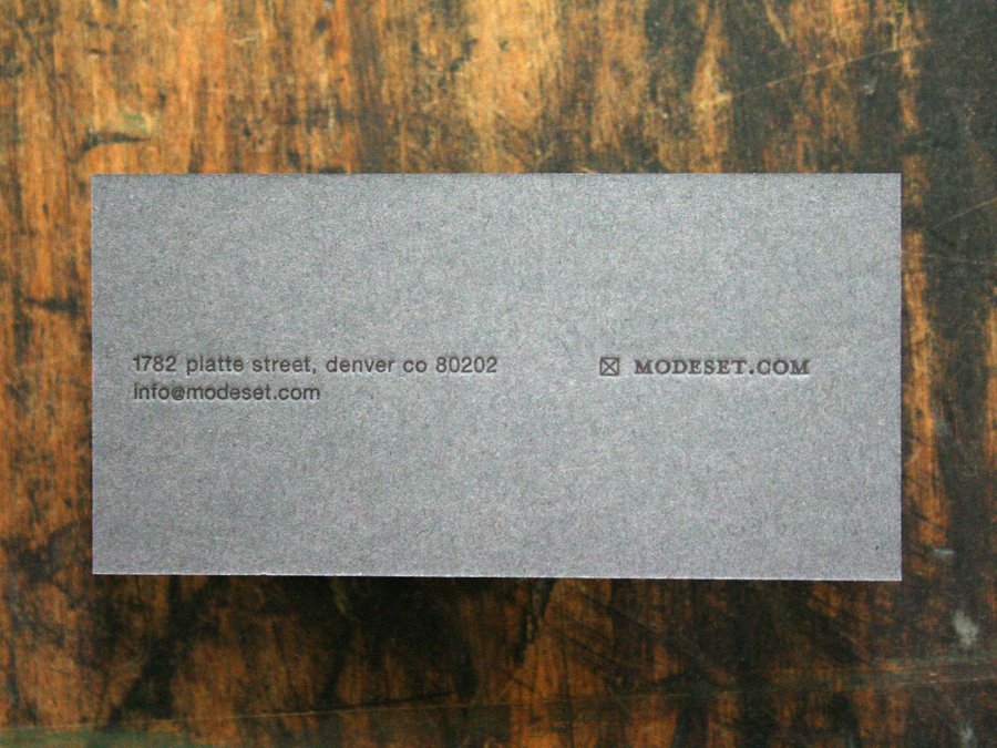 Cool Letterpress Business Cards - Mode Set 4