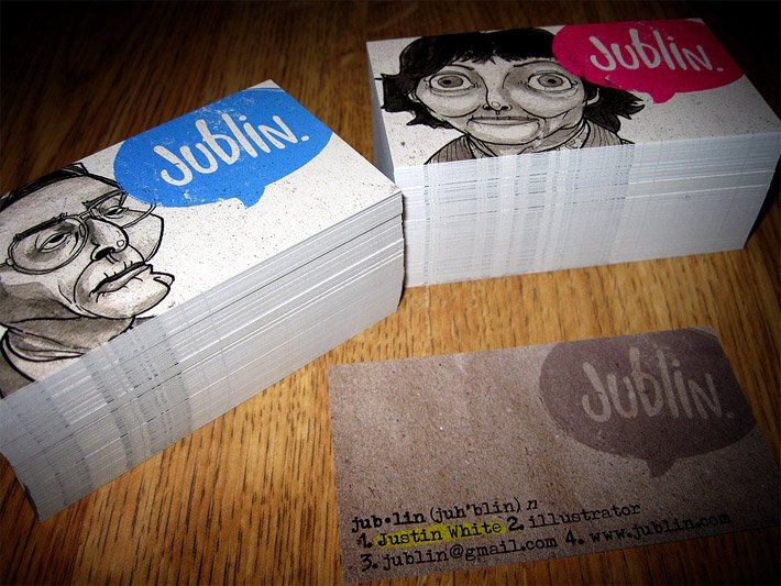 Uniquely Illustrated Business Cards - Jublin