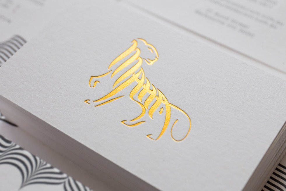Foil Printed Business Cards Cardrabbit Cool Gold Foil Letterpressed Business Card Maha Restaurant