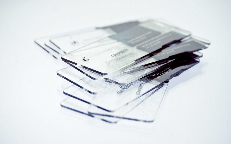 Unique Transparent Platic Business Cards - Composite