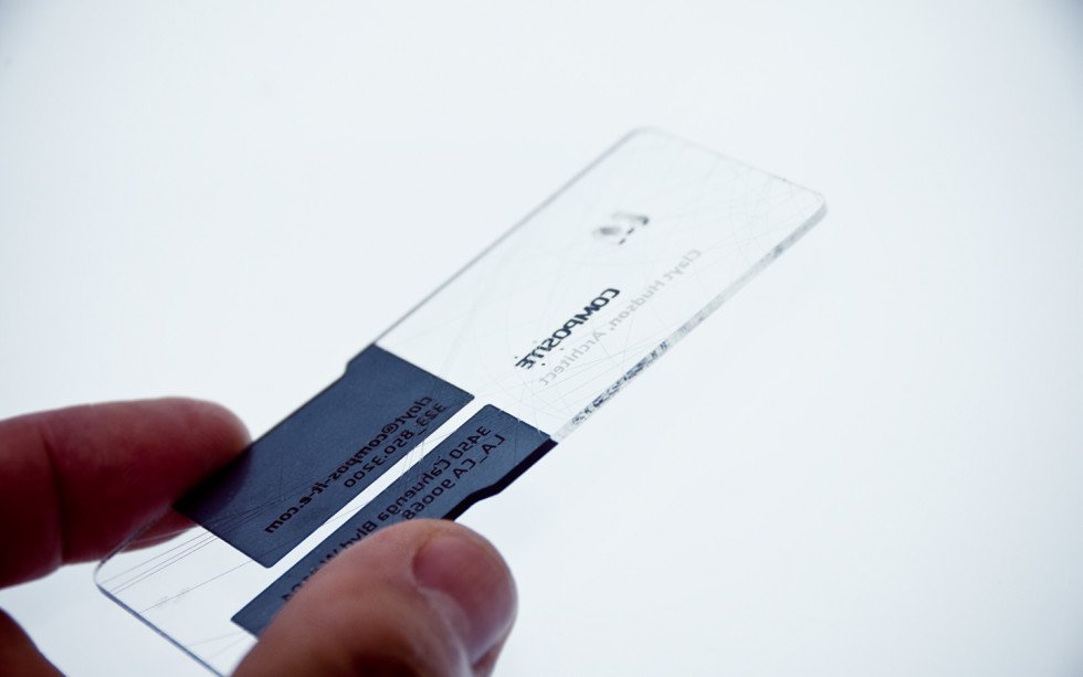 Unique Transparent Platic Business Cards - Composite