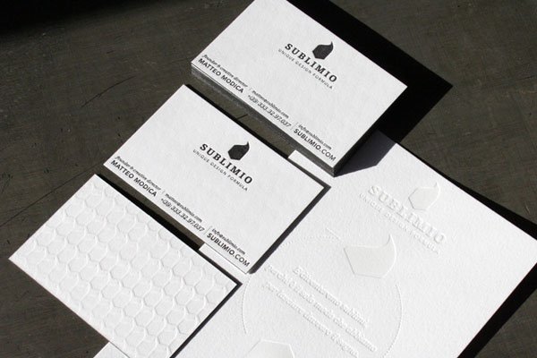 Black and White Letterpress Business Card - Sublimio 3