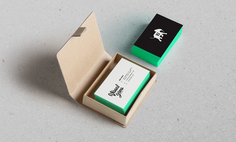 Edge Painted Letterpress Business Card - Visual Jams 2